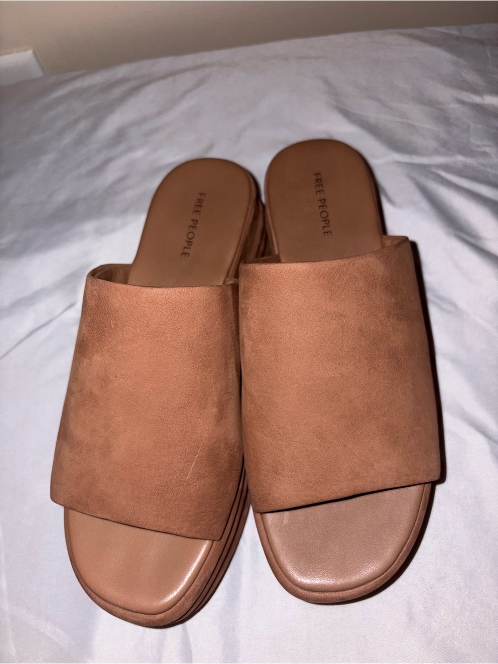 Free People Harbor Platform slip on Flatform Sandal Italian-made